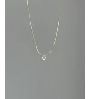 925 Ayar Gümüş Minimal Kalp Kolye (Gold)