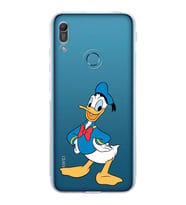 Huawei Y6 Pro 2019  Kamera korumalı Kapak Donald Duck Tasarımlı  Şeffaf Kılıf