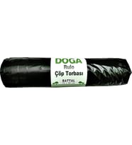 Ecoplast Battal Boy Siyah Çöp Torbası Poşeti - 300 Gr. - 75 x 90 Cm / 10 Adetlik Rulo