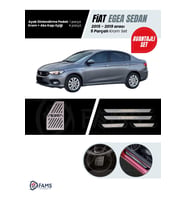 Fiat Egea 2015-2019 Sedan 5 Parça Krom Set (Ayak Dinlendirme Pedal Kromu + Kapı eşiği) P.Çelik