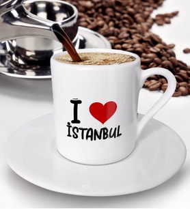 BK Gift I Love Şehir Serisi Türk Kahvesi Fincanı - Model 1