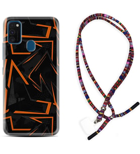 Samsung M21 M22 M23 M30 M31S M32 Kılıf Boyun Asklı Rasta Silikon Zigzaglar 1651