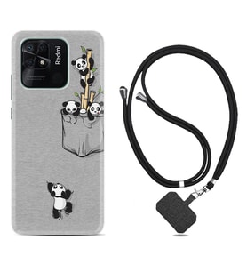Xiaomi Poco X3 Pro M4 Pro X4 Pro C40 10C Kılıf Boyun Askılı Silikon Pandalar 1798