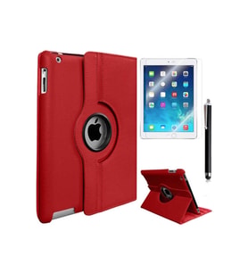Apple iPad 2 3 4 Uyumlu Zore Dönebilen Standlı Kılıf (Kırmızı)