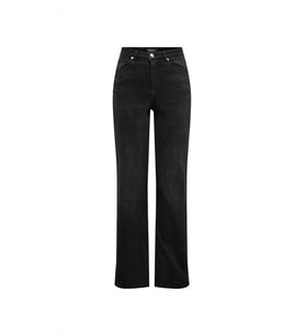 Only Juicy Yüksek Bel Geniş Paça Siyah Kot Pantolon