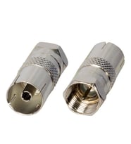Ayt F Konnektör Erkek 60 Ohm Dişi Çevirici Metal Konnektör