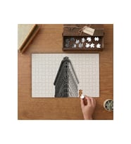 Flatiron Binası - Mimari Tasarım Tasarımı 240 parça Ahşap Puzzle Ahşap Kutuda MP01497