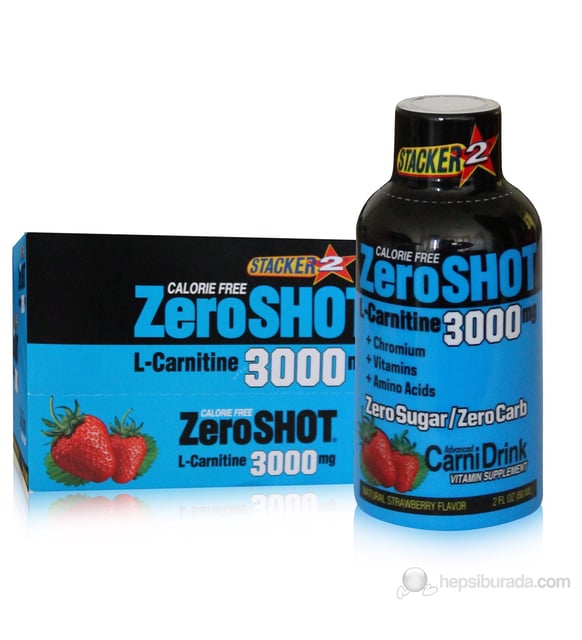 l carnitine stacker Stacker 2 zero shot L-carnitine 3000mg/12 adet/60ml/Çilek