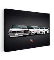 Kanvas Tablo Nissan GT-R Tüm Nesiller Serisi Nissan GT-R Tablosu Ev Ofis Duvar Dekoru