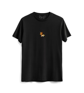  Animal Unıcorn  Resimli Baskılı Siyah Tshirt