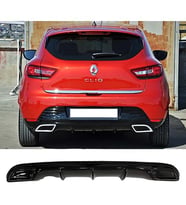 Renault Clio 4 Difüzör Parlak Siyah Egzoz Görünüm 2012 2013 2014 2015 2016 Arka-difizör-bodykit-ek