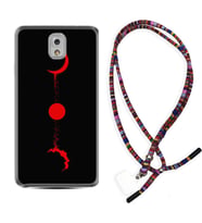 Samsung Note 3 4 5 8 9 20 Ultra 10 Lite Kılıf Boyun Asklı Rasta Silikon Red Moon 1710