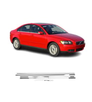 Volvo S40 Krom Cam Çıtası Takımı 2005-2012 6Prç Paslanmaz Çelik