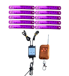 UZAKTAN KUMANDALI 9 LEDLİ 10 ADET PARMAK LED MOR