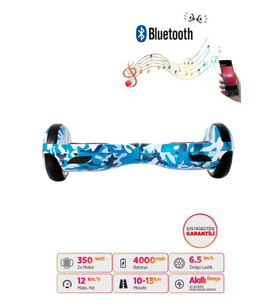 Citymate Hoverboard Elektrikli Kaykay Scooter Bluetooth Hoparlörlü 6.5 inch D03