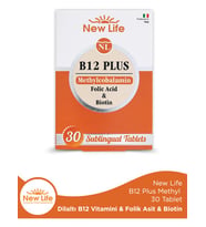 New Life B12 Plus Methylcobalamin 30 Tablet Vitamin ve Mineral İçeriği ile Türkiye Menşeli