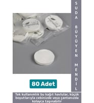 Gündelik Cep Çanta Boy Ofis Seyahat Hijyenik Tek Kullanım Suda Büyüyen Sıkıştırılmış Mendil 80 Adet