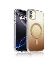 Apple iPhone 11 Uyumlu Kılıf M-safe Şarj Özellikli Transparan Renk Geçişli Zore Toros Kapak (Gold)