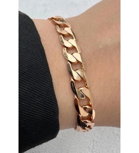 Kararmaz Renk Atmaz Xuping Rose Gold Klasik Halka Zincir Kadın Çelik Bileklik