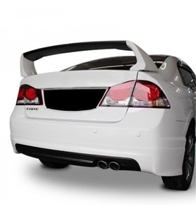 Honda Civic FD6 (2006-2011) Mugen Arka Tampon Eki - Difüzör (Plastik)