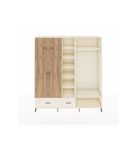 Hyperion Dolap 12 Raflı 2 Çekmeceli 2 Askılı 220x44x243 Aytaşı-Çam/Aytaşı