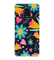 PrintiFy Xiaomi Redmi Note 9 S ile Uyumlu 1mm Slim Fit Retro Renkler 1 Baskılı Şeffaf  Kılıf
