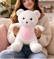 Beyaz Tedddy Peluş Ayı 50 cm