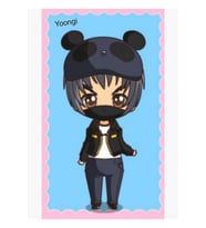 Bts Chibi Yoongi Tablo Ahşap Poster Dekoratif Kod3443
