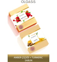 Olgasis Amber Çiçeği Hücre Yenileyici Sabun + Turmeric Kızarıklık Giderici Cilt Rengi Dengeleyici Sabun
