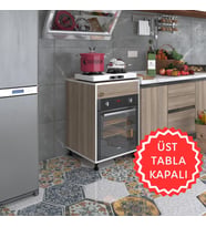 Kenzlife ankastre modülü kabini kalimera crd 85*60*56 fırın ocak dolabı ayarlı ayaklı üstü kapalı (Karışık)