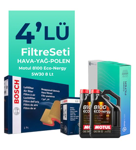 BOSCH Mercedes S500 Filtre Bakım Seti Motul Motor Yağlı (1999-2006) 4 Lü