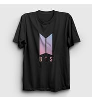 Presmono Unisex Siyah Purple Bts T-Shirt 22491tt