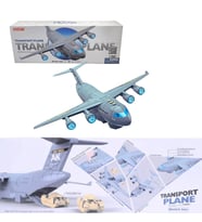 A400A Askeri Kargo Uçağı - 35cm Sesli Işıklı ve Hareketli + 3 Mini Tank - Tank Atma Özellikli