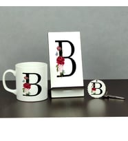 B Harfi Üçlü Set (Kupa + Telefon Standı + Anahtarlık)