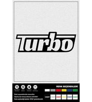 TURBO STICKER 18 x 6 cm (Siyah)