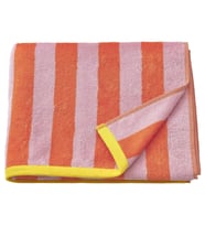 IKEA SLAN-HOSTMAL turuncu-pembe 70x140 cm banyo havlusu (Çizgili Turuncu)