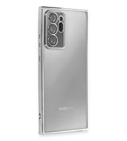 Galaxy Note 20 Kılıf Lensli Silikon - Gümüş