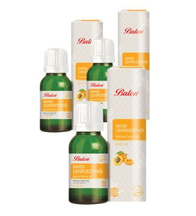 3 Kutu Kayısı Çekirdeği Yağı Doğal Bitkisel Sabit Yağ 20 Ml. Içilebilir Kayısı Yağı Top. 60ml.