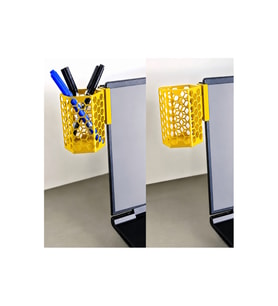Alvera Monitor Kalemlik – 3D Baskı Petek Desenli Laptop Kenar Altıgen Kalemlik-Sarı