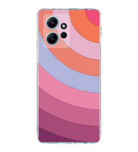 PrintiFy Xiaomi Redmi Note 12 4G Uyumlu Kamera Korumalı Renk Cümbüşü F Tasarımlı Şeffaf Kılıf