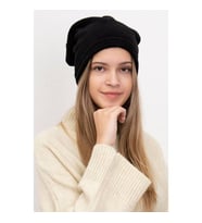 Siyah Unisex Erkek Kadın Polar Bere Boyunluk