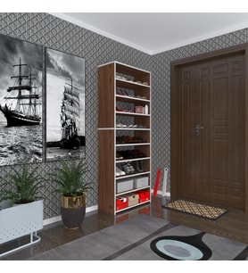Kenzlife ayakkabılık goya cvz 180*70*30 arkalıksız ayakkabı ofis dolabı iki bölme