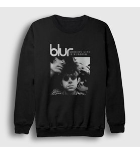 Presmono Unisex Siyah Rubbish Blur Sweatshirt 455708tt