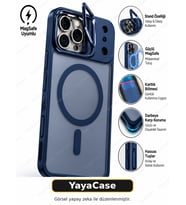 YayaCase iPhone 13 Uyumlu Standlı MagSafe Telefon Kılıfı