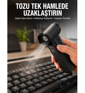 Yüksek Hızlı Kablosuz El Tipi Hava Üfleme Temizlik Cihazı Yeni Nesil