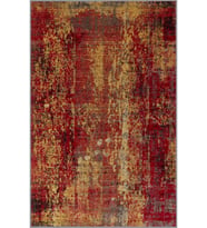 Eliana Home Baskılı, Yıkanabilir Kaymaz Taban Salon Halısı LNA1786 100x150 cm (Kırmızı)