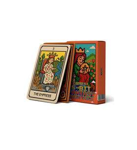 SPELT 78 Kartlı 8-bit Fantasy Deck 5,9 x 9,2 cm Klasik Mini Tarot Destesi Tarot Kartları