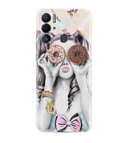 Tecno Pova Neo Kılıf Resimli Desenli Baskılı Silikon Donut Girl 1408