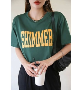 Unisex Shimmer Baskılı T-shirt (Yeşil)