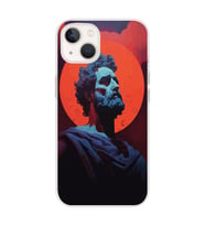Iphone 14 PLUS Uyumlu Aristoteles Tasarımlı Şeffaf Telefon Kılıfı